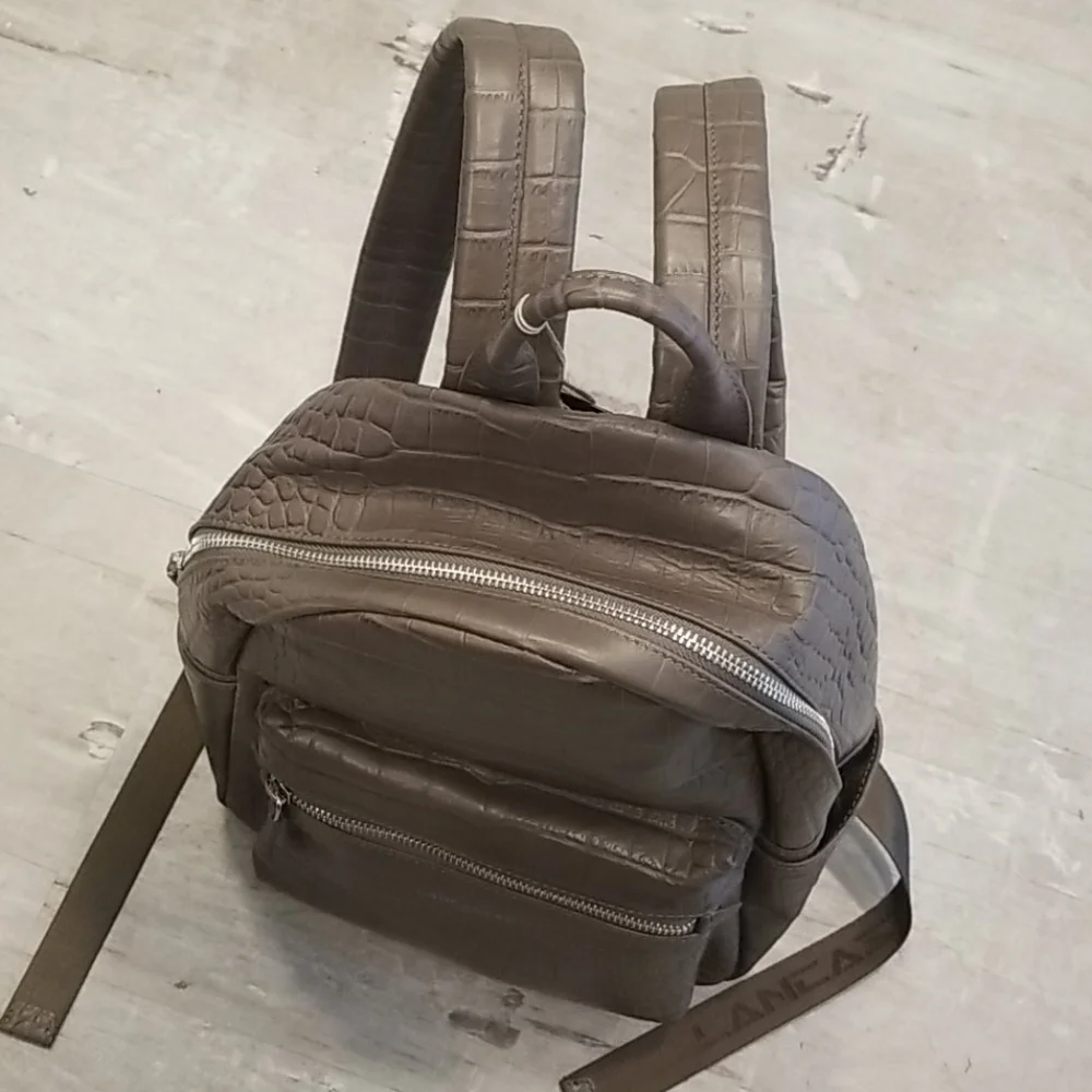 💕LANCASTER PARIS💕 Embossed Crocodile Backpack
